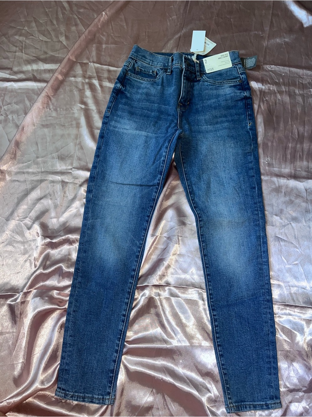 a.n.a Women's Blue Skinny Jeans - Faded Indigo Wash